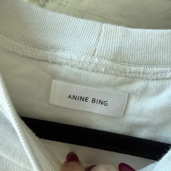 Anine Bing Jaci Monogram Pullover Sweatshirt - Picture 7 of 7